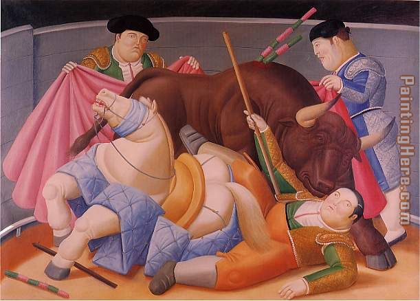 El quite 1988 painting - Fernando Botero El quite 1988 art painting